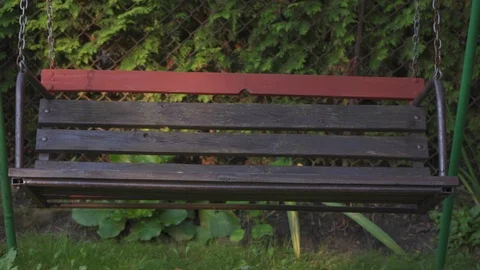 Front view footage of a empty swing Stock Footage 120700817