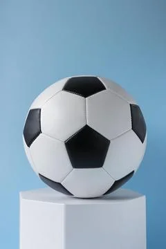 Front view football hexagonal shape Stock Photos