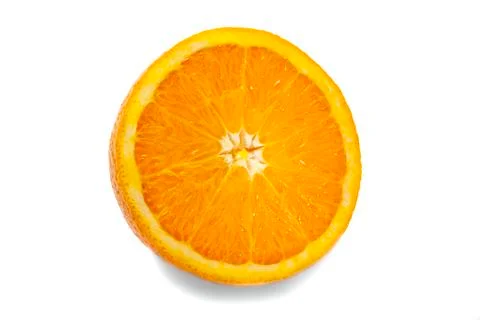Front View of Half Orange Stock Photos