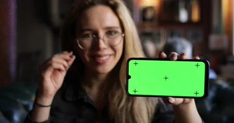 Front View Horizontally Smart Phone Display for Game or Surfing or App With Stock Footage 136054674