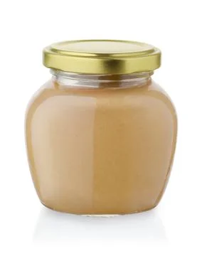 Front view of  hummus jar Stock Photos