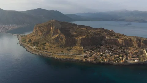Front view of island in Greece Stock-Footage 129512960