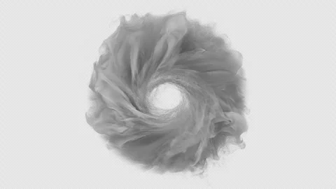 Front View of Isolated Swirling Smoke Portal with Alpha Channel Stock-Footage 270799994