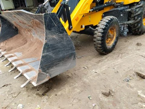 Front view of JCB machine Stock Photos