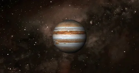 front view of Jupiter planet from space ... | Stock Video | Pond5