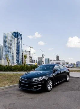 Front view Kia K5 Stock Photos