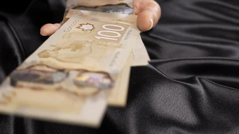 Front-view Lady throwing hundred dollar billson the table 4k Stock Footage 96008938