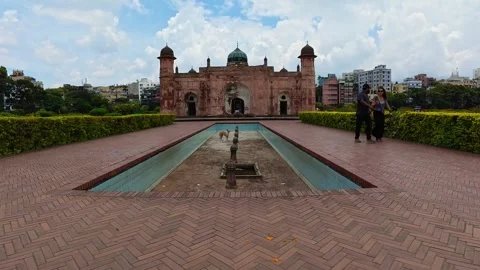 Front View Of Lalbagh Fort Which was Built By Mughal Empire Video Stock Footage 341347907