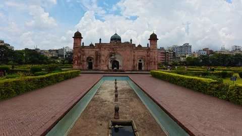 Front View Of Lalbagh Kella Which was Built By Mughal Empire Video Stock Footage 341349025