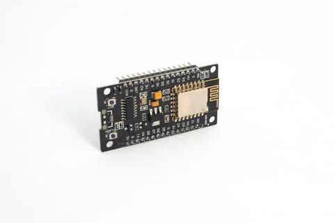 Front view in landscape pose of an IOT (Internet of Things) module being held Stock Photos