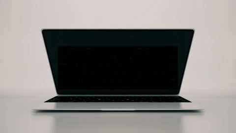 Front View Laptop Animation With Green Screen Display Mockup Stock Footage 341964604