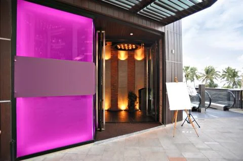 Front view of the loft bar Stock Photos