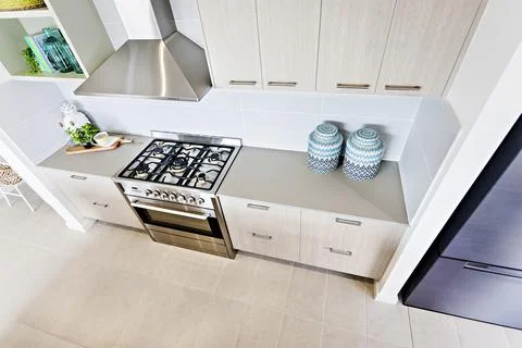 Front view of luxury kitchen design Stock Photos