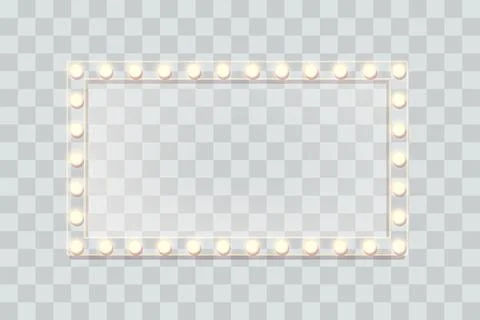 A front view marquee with glow lights Stock Illustration