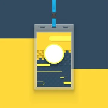 Front view modern id card template blank Stock Illustration
