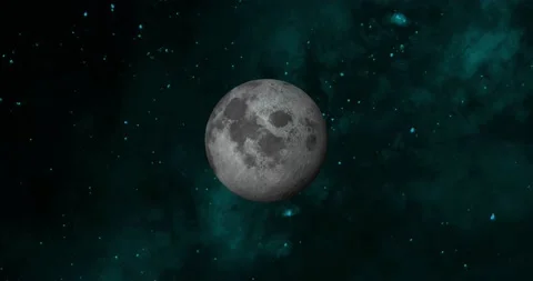Front view of the moon from space. Stock Footage 158773075