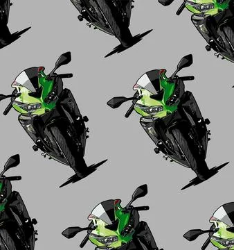 Front view of motor sport pattern Stock Illustration