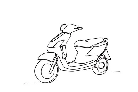 Front view of a motorcycle Stock Illustration