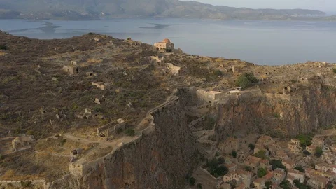 Front view of mountain in Greece Video stock 129512959