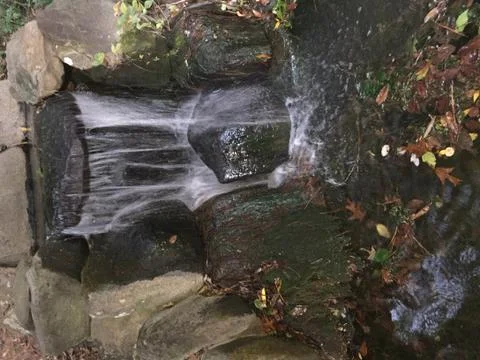 Front View of Natural Restaurant Waterfall Stock Photos