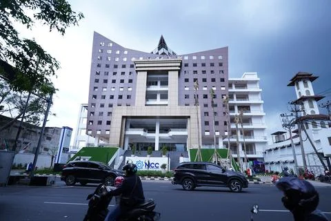 Front view of the new Malang Creative Center building, East Java Foto stock
