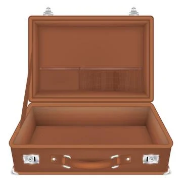 Front view of open suitcase travel bag Stock Illustration