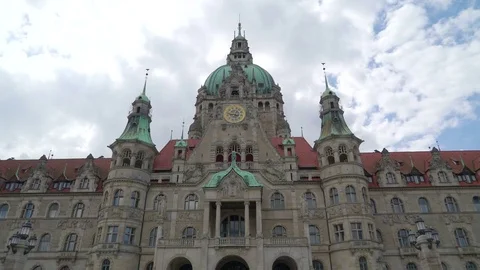 Front view of the outside town hall Stock Footage 77744736