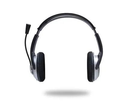 Front view of Over-Ear (full size) Headphones Stock Photos