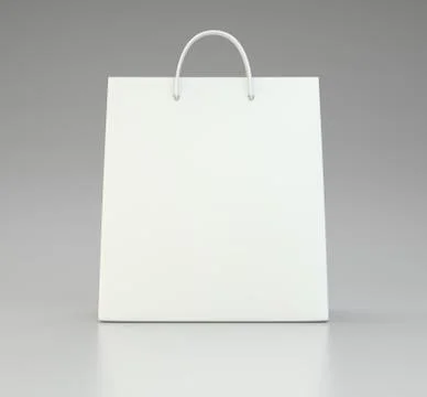 Front view of paper bag. Illustrazione stock