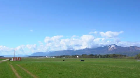 Front view of passenger airplane taking off Stock Footage 192000131