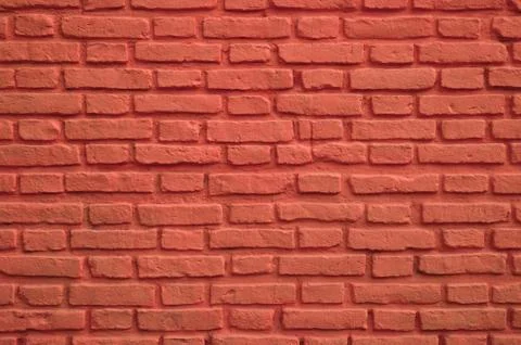 Front View of Persian Red Colored Old Brick Wall for Background 스톡 사진