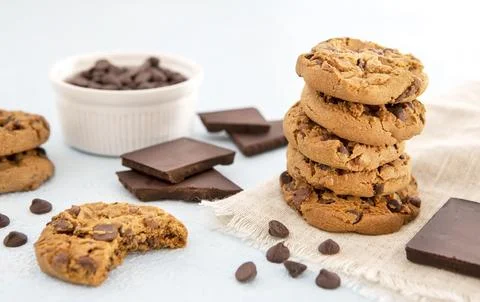 Front view pile cookies Resolution and high quality beautiful photo Stock Photos