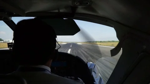 Front view of plane taking off Stock Footage 111588845