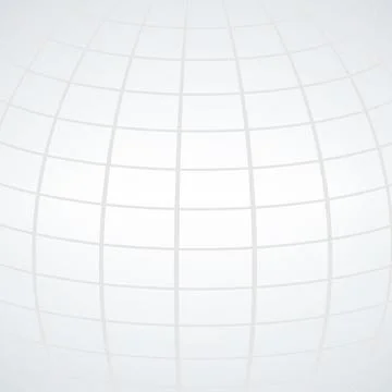 Front view of planet Earth globe grid light background. Grid meridians and Illustrazione stock