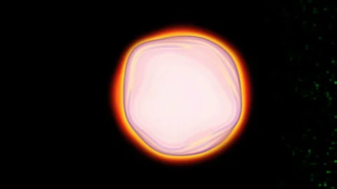 Front View of Plasma Comet Flying through Space Green Interference Stock Footage 127639304