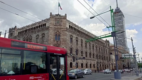 Front view of the post office palace Stock Footage 144421146