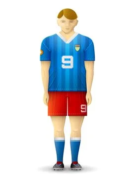 Front view of professional soccer player Stock Illustration