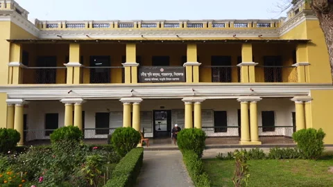 A front view of Rabindra Kachharibari or Rabindranath Tagore Memorial Museum Stock Footage 265073451