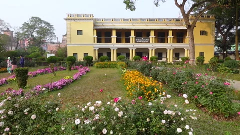 A front view of Rabindra Kachharibari or Rabindranath Tagore Memorial Museum Stock Footage 265075155