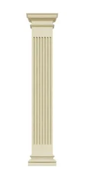 Front view of a rectangular stone column Stock Illustration