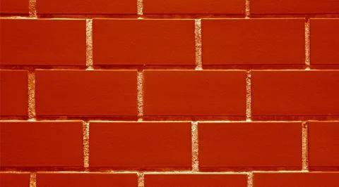 Front View of Red Colored with White Accent Brick Wall for Backdrop or Banner 스톡 사진