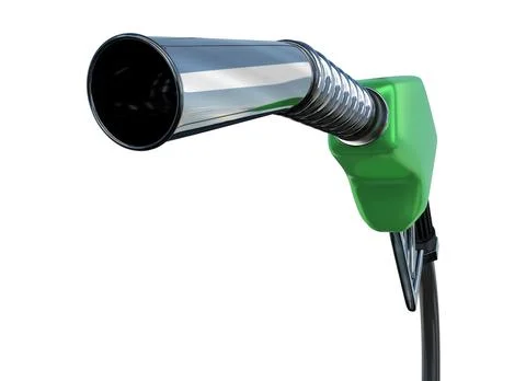 Front view of refueling nozzle for petrol station - 3d illustration Stock Illustration