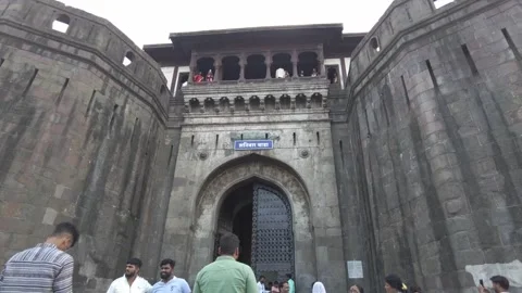 Front view of royal Shaniwar Wada situated in center of pune city Video stock 261862942