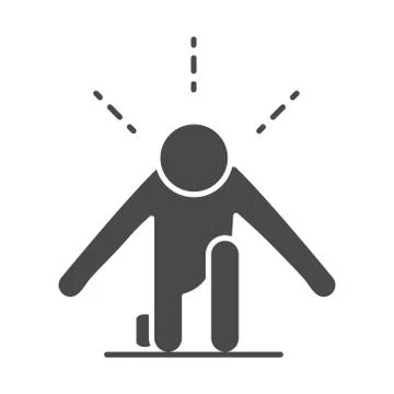 Front view runner position of start sport race silhouette icon design Stock Illustration