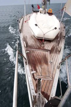 Front view of sailing boat Stock Photos