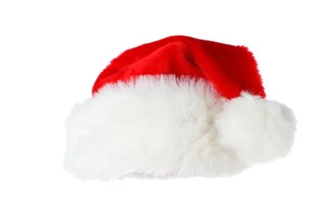Front view of a santa hat isolated on white Stock Photos