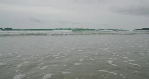 Front view of sea wave before raining and storm. Stock Footage 278529371