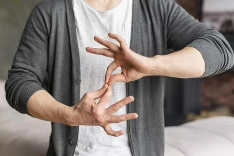 Front view sign language concept Foto stock