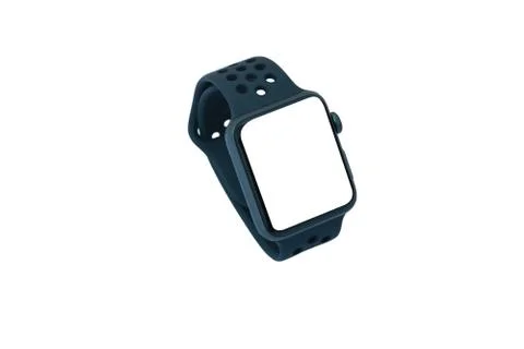 Front view smart watch isolated on a white background Stock Photos