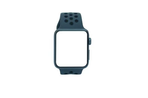 Front view smart watch isolated on a white background Stock Photos